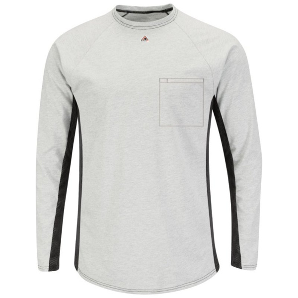 Men's Long Sleeve FR Two-Tone Base Layer with Concealed Chest Pocket - EXCEL FR Thumbnail
