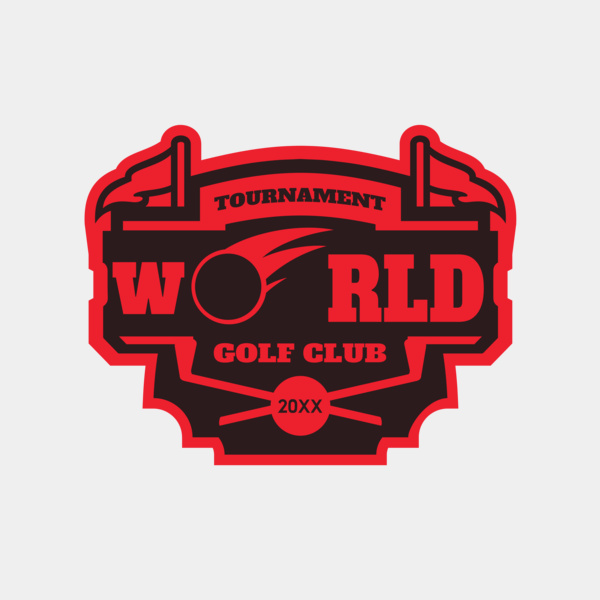 World Tournament Golf club logo template Thumbnail