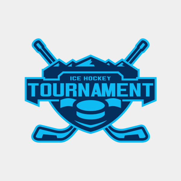 Tournament Ice Hockey logo template Thumbnail