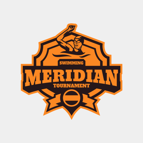 Meridian Tournament Swimming logo template Thumbnail