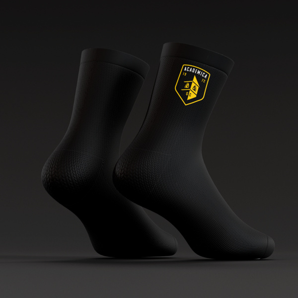 Academica Socks Single Print Black Thumbnail