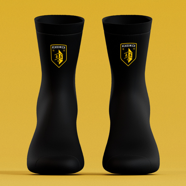 Academica Socks Double Print Black Thumbnail
