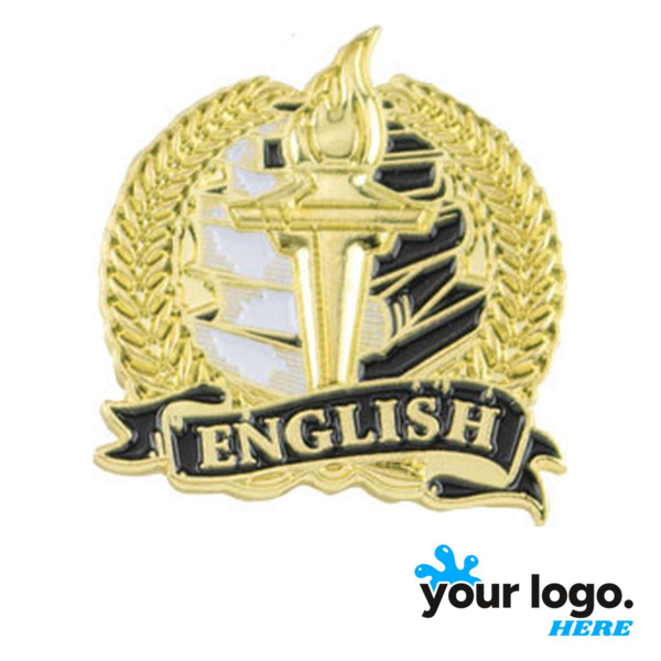 Gold Academic English Lapel Pin Thumbnail