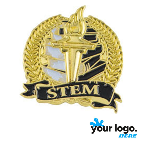 Gold Academic STEM Lapel Pin Thumbnail