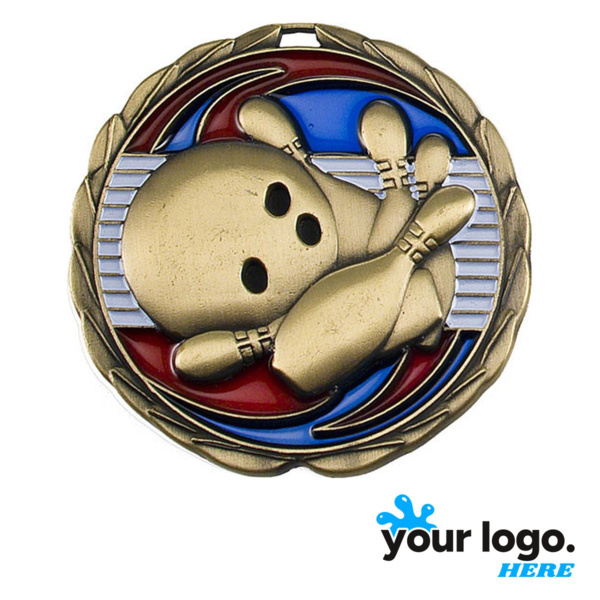 Bowling Color Epoxy Medal Thumbnail