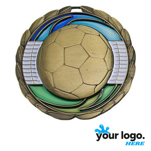 Soccer Color Epoxy Medal Thumbnail