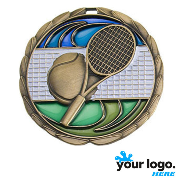 Tennis Color Epoxy Medal Thumbnail