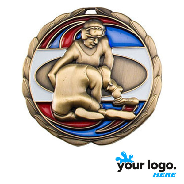 Wrestling Color Epoxy Medal Thumbnail