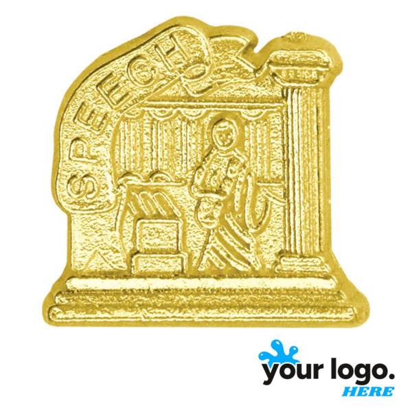 Speech Chenille Lapel Pin Thumbnail