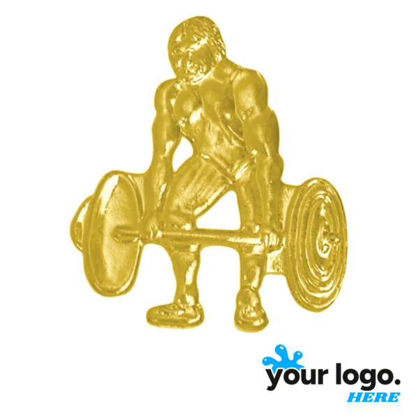 Weightlifting Chenille Lapel Pin Thumbnail