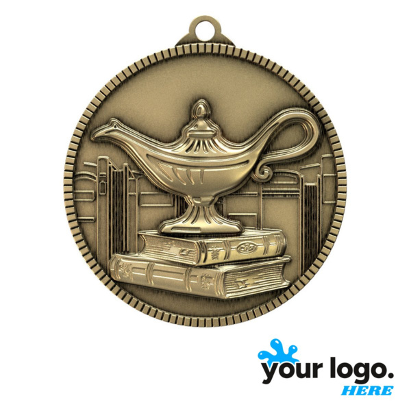 Book and Lamp Classic Legacy (2") Medal Thumbnail