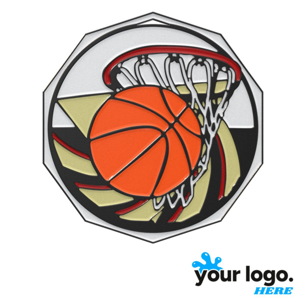 Basketball Decagon Colored Medal Thumbnail