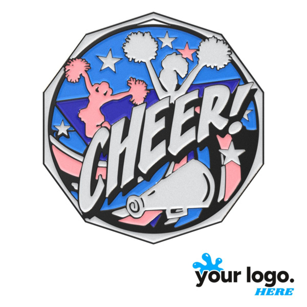 Cheerleader Decagon Colored Medal Thumbnail