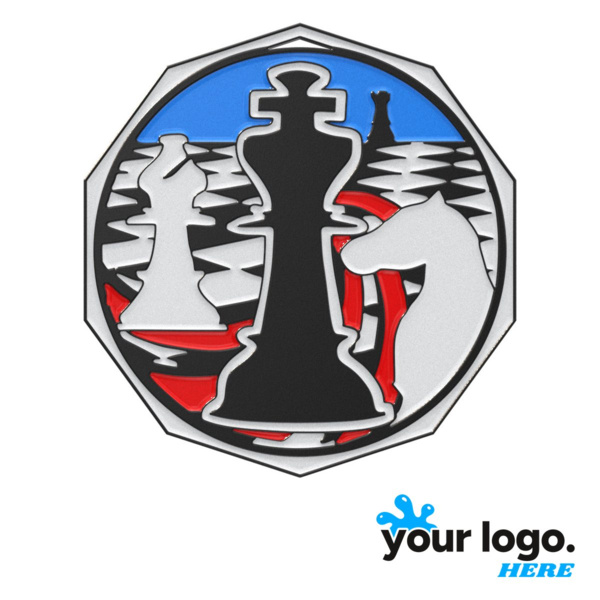 Chess Decagon Colored Medal Thumbnail