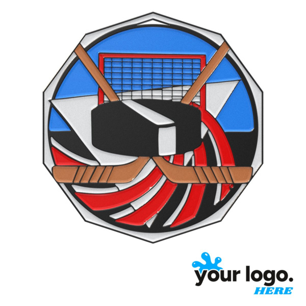 Hockey Decagon Colored Medal Thumbnail
