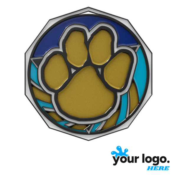Paw Decagon Colored Medal Thumbnail
