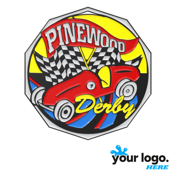 Pinewood Derby Decagon Colored Medal Thumbnail