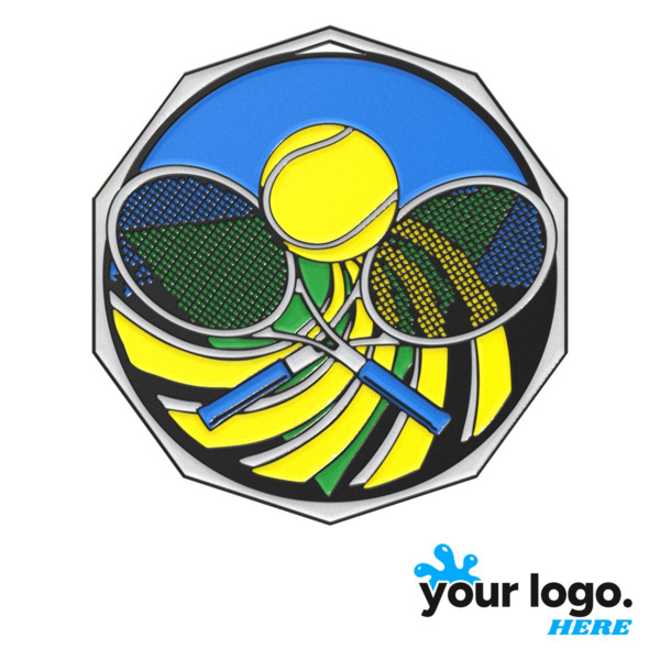 Tennis Decagon Colored Medal Thumbnail