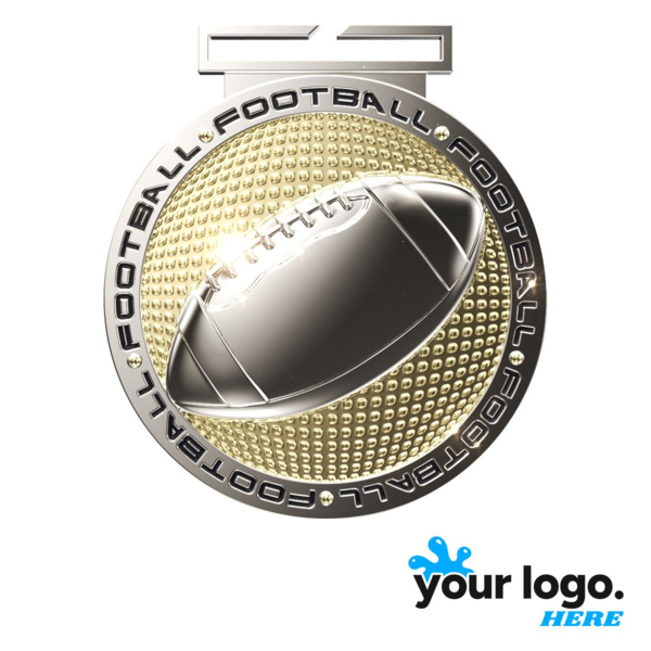 Dual Plated Football Medal Thumbnail