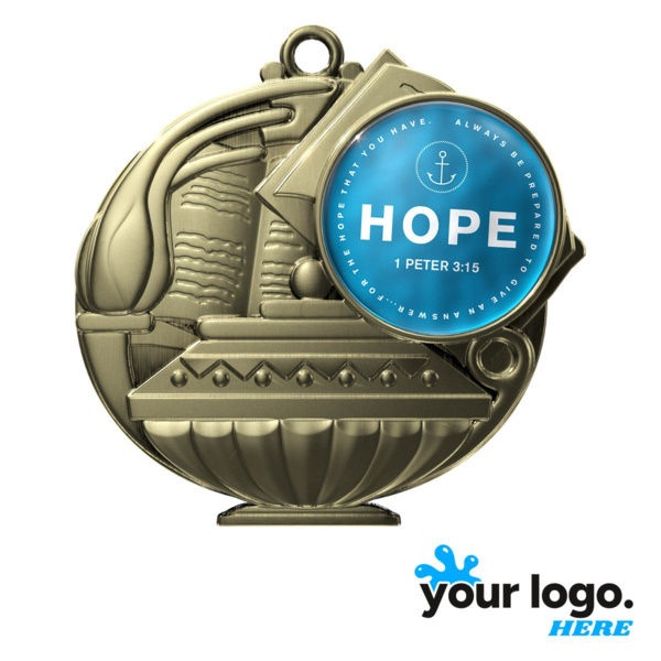 Express Book & Lamp Academic Performance Medal Thumbnail
