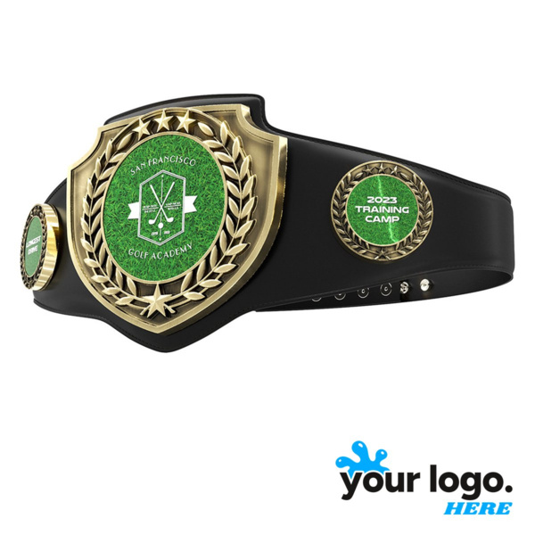 Express Antique Shield Championship Belt in Black Thumbnail