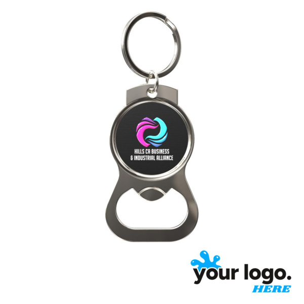 Express Bottle Opener Round Key Tag w/ Split Ring Thumbnail