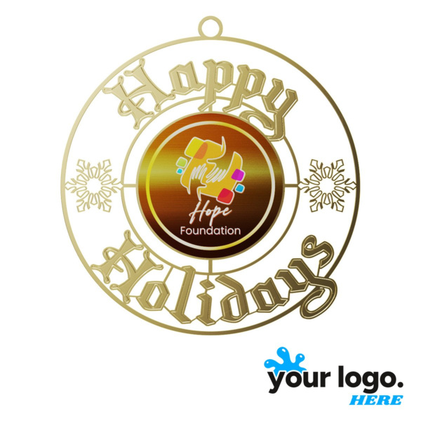 Express Gold Happy Holidays Holiday Ornament Thumbnail