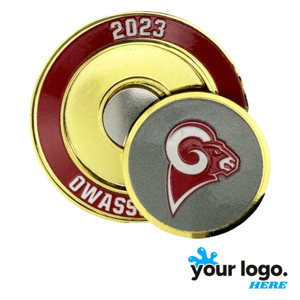 Express Bright Texture Tone Golf Ball Marker Coin w/ Magnetic Ball Marker Thumbnail