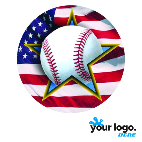 Baseball Full-Color Patriotic Label Thumbnail