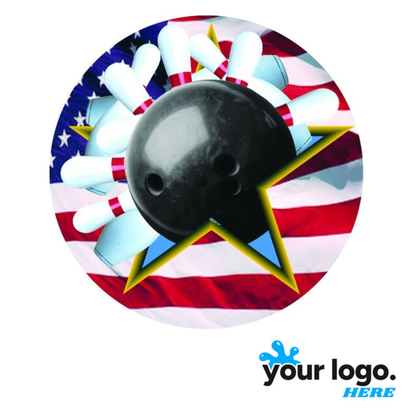 Bowling Full-Color Patriotic Label Thumbnail