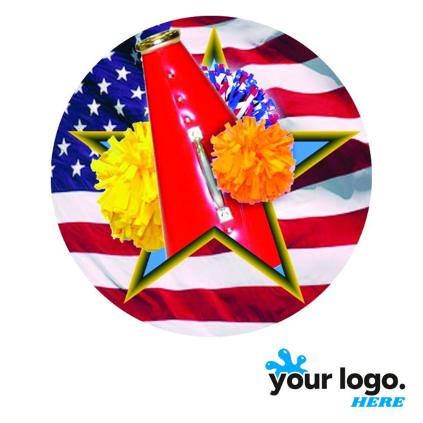 Cheerleader Full-Color Patriotic Label Thumbnail
