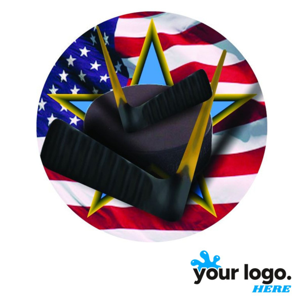 Hockey Full-Color Patriotic Label Thumbnail