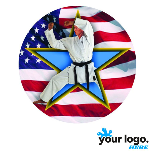 Martial Arts Full-Color Patriotic Label Thumbnail