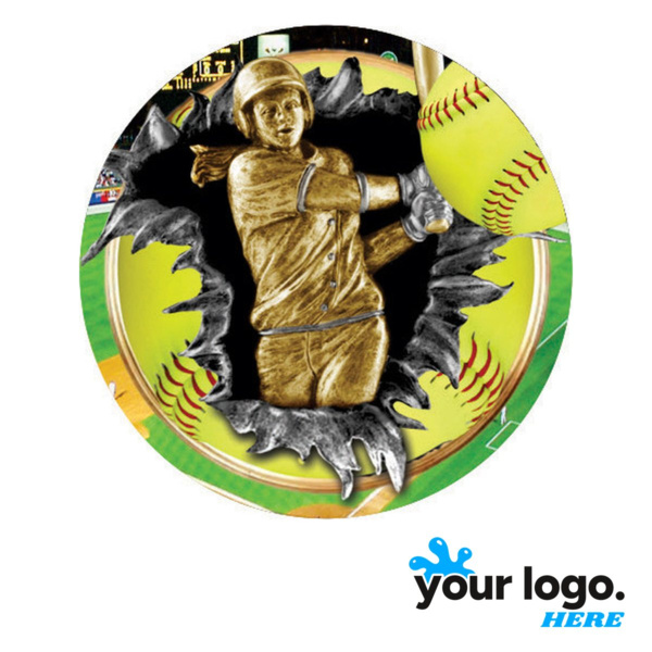 Softball Burst Full-Color Label Thumbnail
