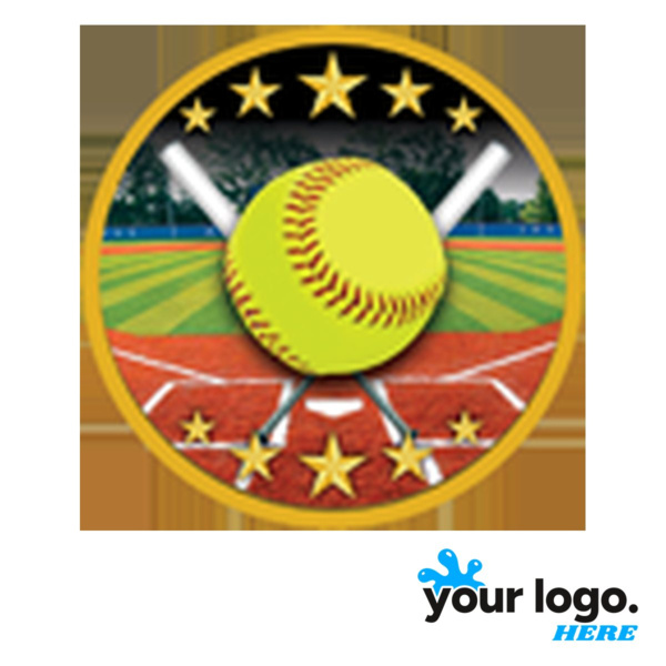Full-Color Colored Softball Label Thumbnail