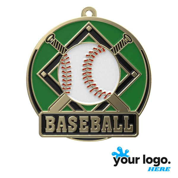 Baseball High Tech Medal Thumbnail