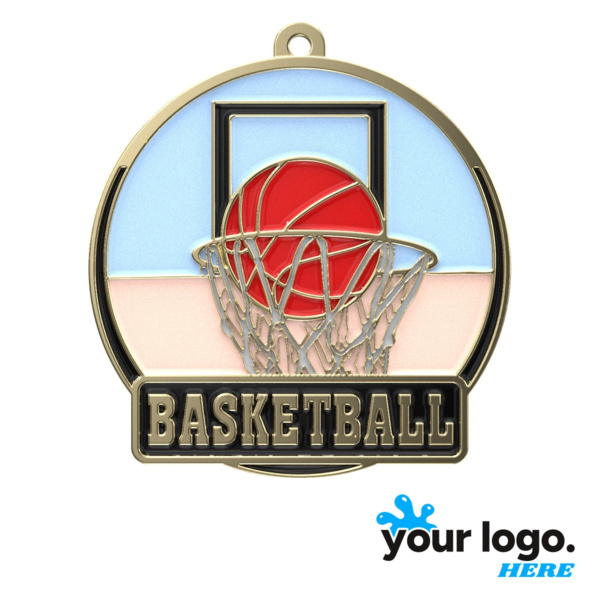 Basketball High Tech Medal Thumbnail