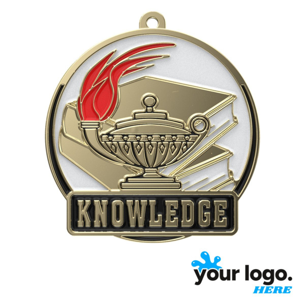 Book & Lamp High Tech Medal Thumbnail