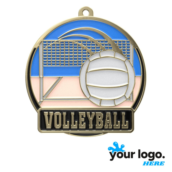 Volleyball High Tech Medal Thumbnail