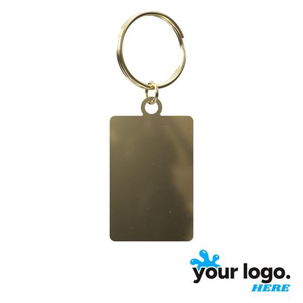 Gold Rectangle Key Tag (1-1/8" x 1-3/4") Thumbnail