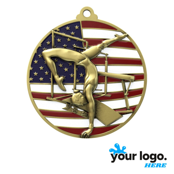 Patriotic Gymnastics Medal Thumbnail