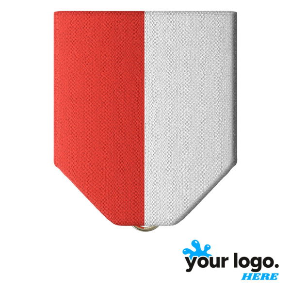 White & Red Ribbon Drape Thumbnail