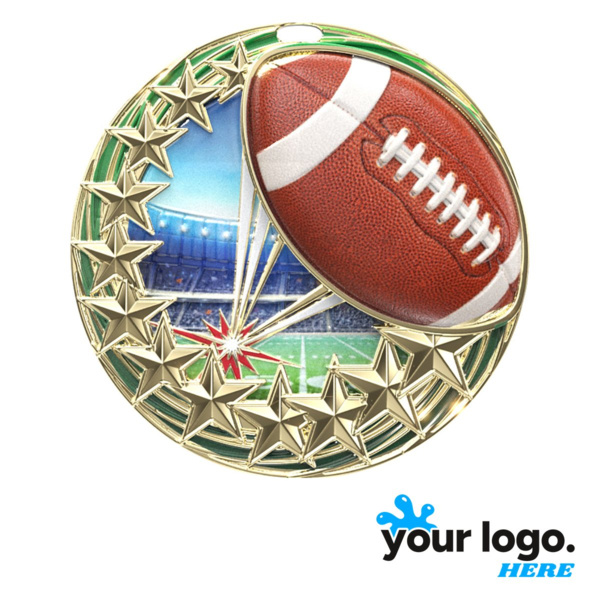 Star Blast Football Medal Thumbnail