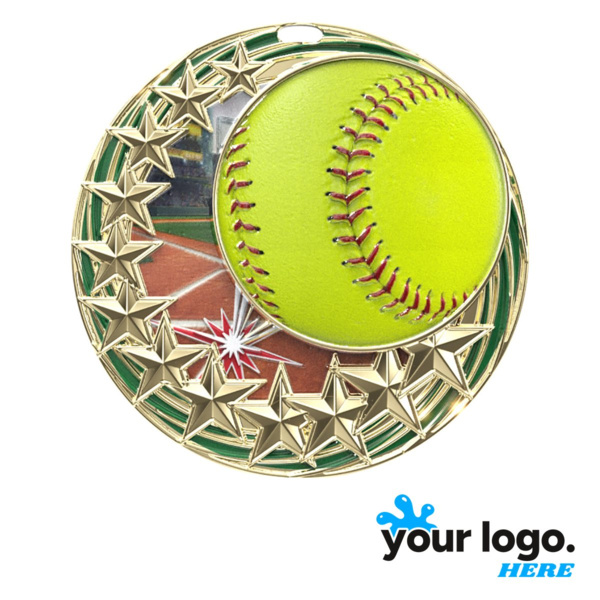 Star Blast Softball Medal Thumbnail