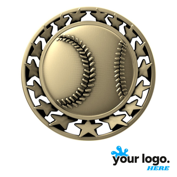 Baseball Star Medal Thumbnail