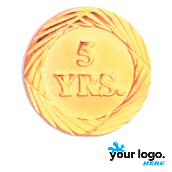Gold 5 Year Service Lapel Pin Thumbnail