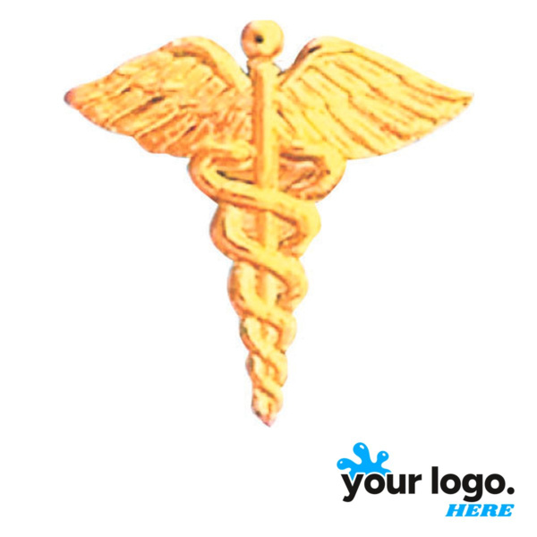 Gold Caduceus Service Lapel Pin Thumbnail