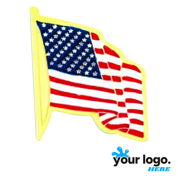 American Flag Service Lapel Pin in Gold Thumbnail