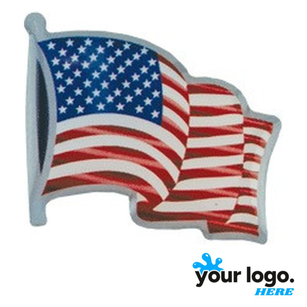 American Flag Service Lapel Pin in Silver Thumbnail