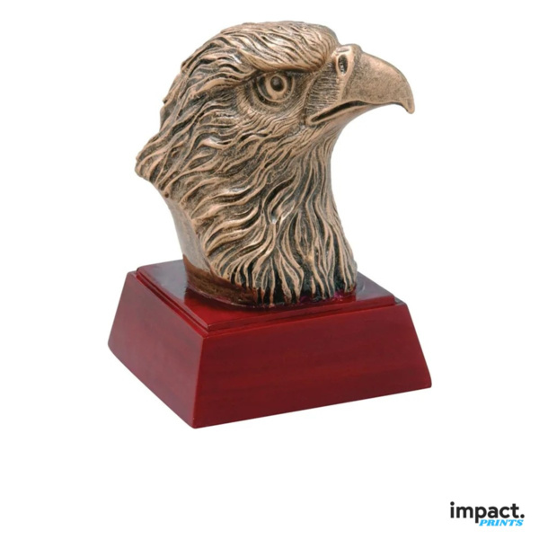 Eagle Head Resin Award on Rosewood-Color Base Thumbnail